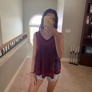 Free people soft v neck tank